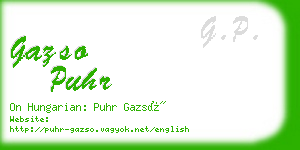 gazso puhr business card